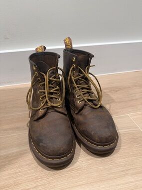 Dr. Martens Brown Leather Lace-Up Boots